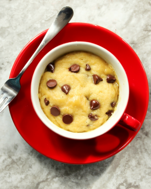 Chocolate Chip Cookie in the Microwave